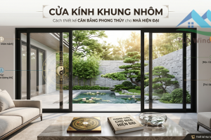 Cửa kính khung nhôm - Cách thiết kế cân bằng phong thủy cho nhà hiện đại