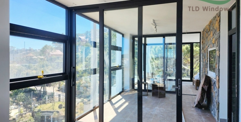 Cửa nhôm 4 cánh biểu trưng cho sự viên mãn