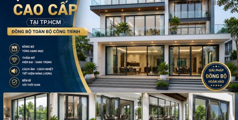 Lắp đặt bộ cửa nhôm cao cấp tại TP.HCM cho nhà ở lâu dài