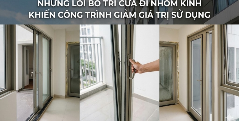Những lỗi bố trí cửa đi nhôm kính khiến công trình giảm giá trị sử dụng