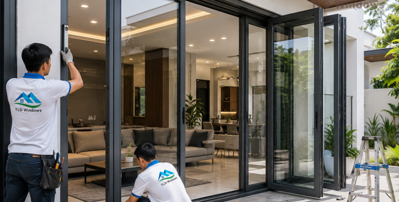 Thi công lắp đặt cửa nhôm tại TP.HCM đảm bảo tiến độ công trình